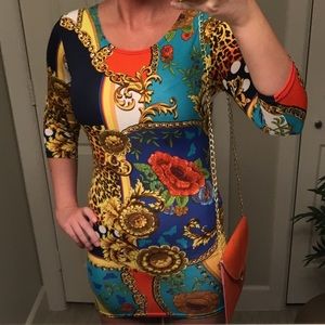 ⛔️ SOLD ⛔️ Patterned Multicolor Mini Dress